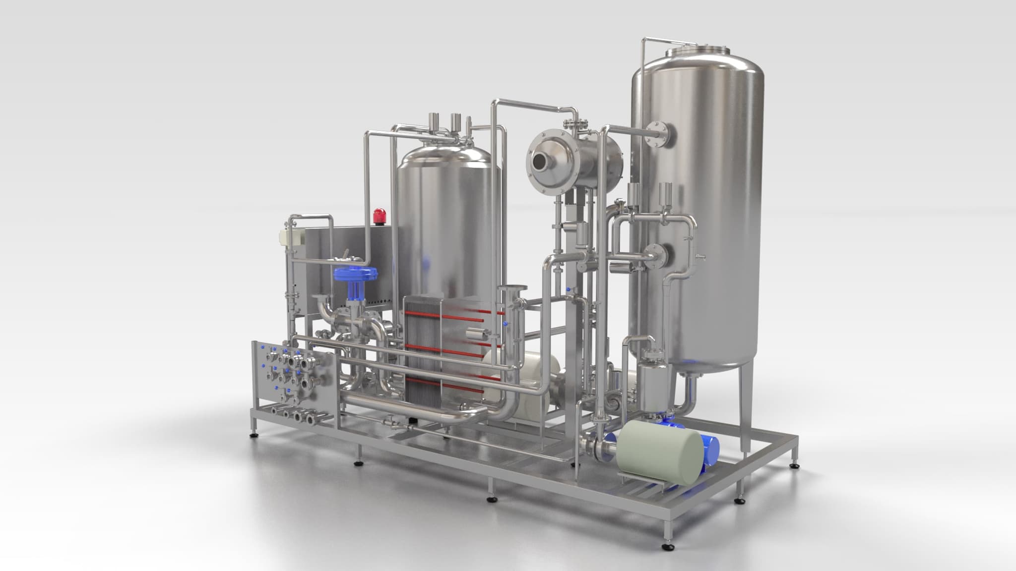 RAPIDcarbomix carbonation mixer, 3D render rear view