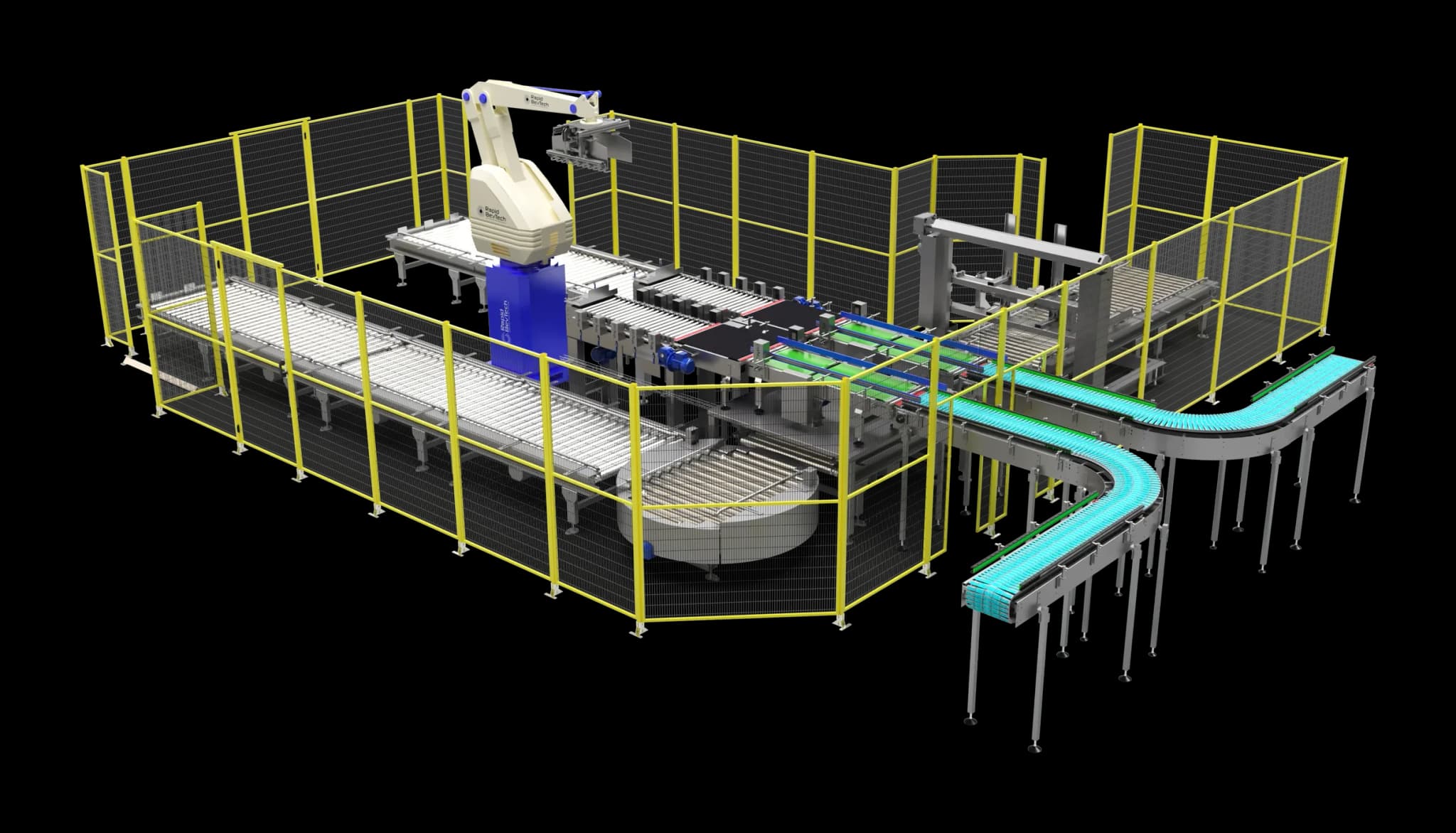 RAPIDpal-robo robotic palletiser, 3D render