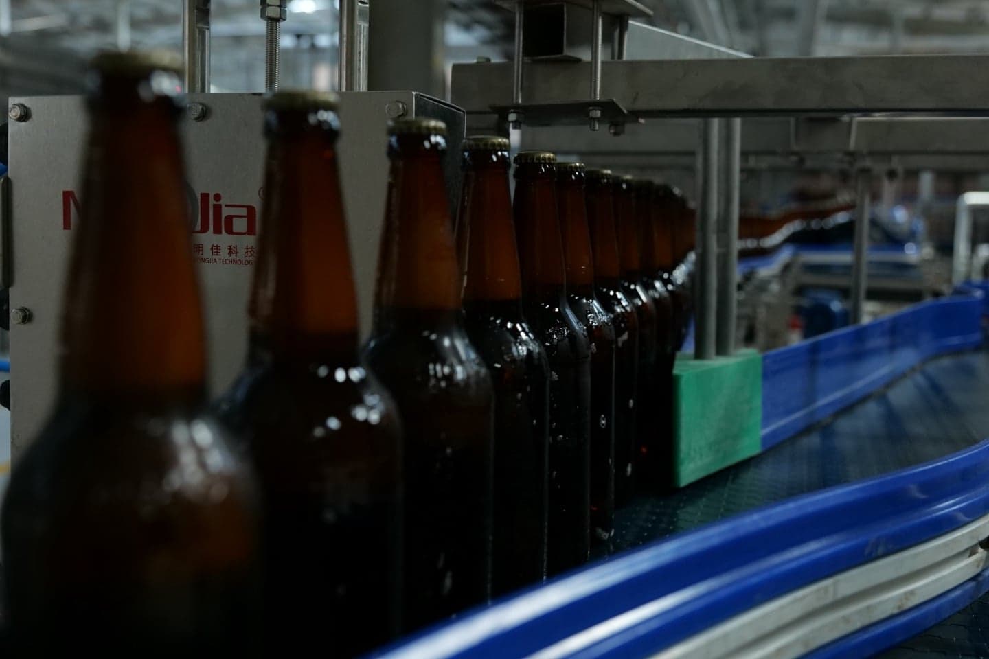 RAPIDcon-BC bottle conveyor at transfer