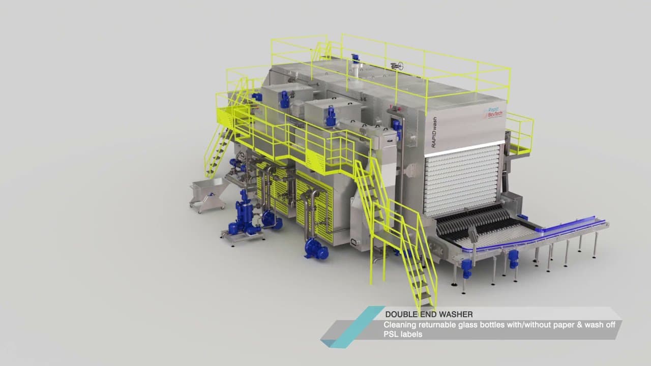 Bottle Washer (RAPIDwash-D) in operation