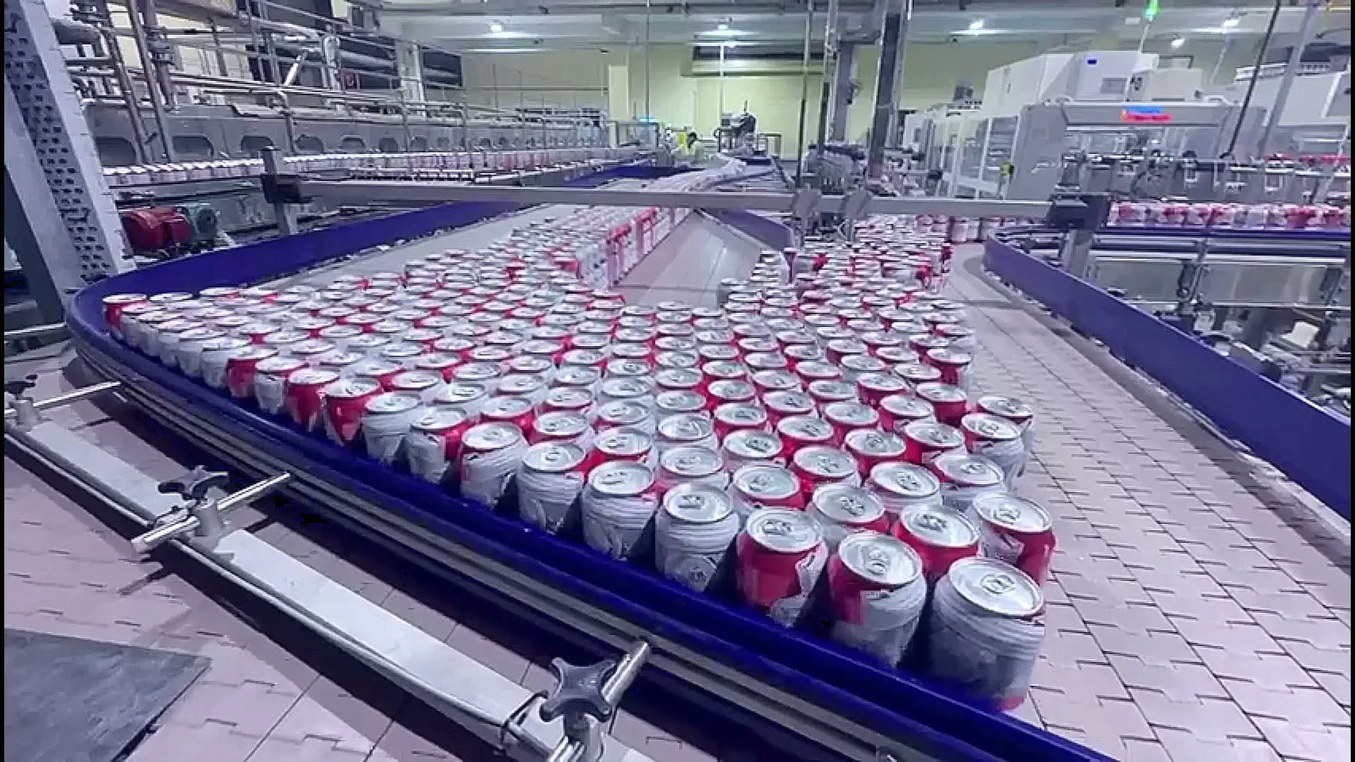 Rapid BevTech beverage filling and packaging production line in operation