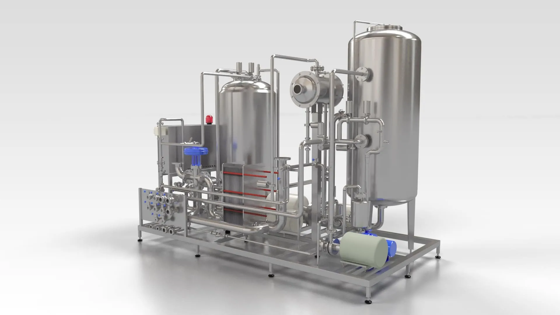 RAPIDcarbomix Karbonisierungsmischer, 3D-Rendering Rückansicht