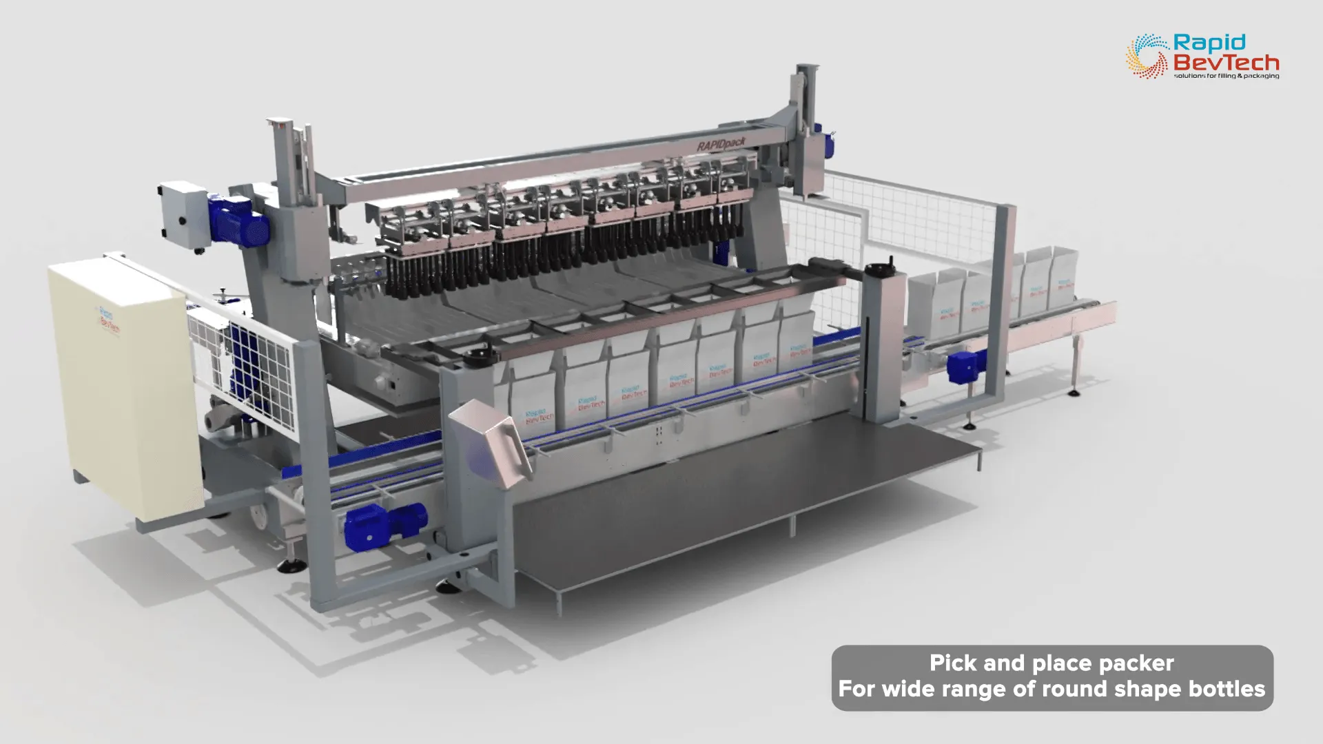 RAPIDpack Einpacker, 3D-Rendering mit Beschriftung