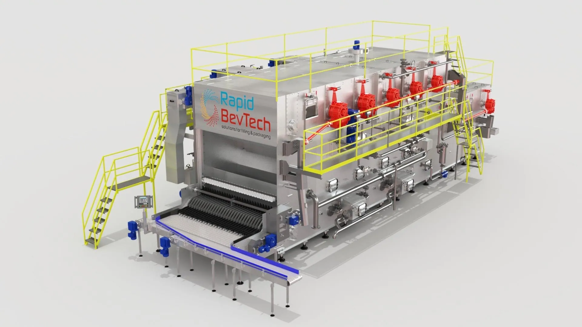 RAPIDwash Flaschenreinigungsmaschine, 3D-Rendering
