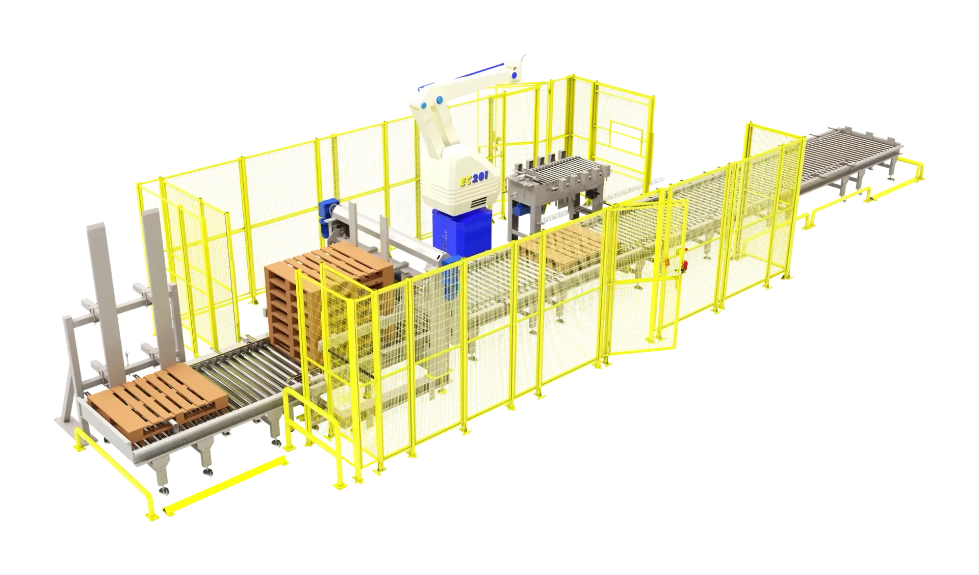 RAPIDpal-robo Roboterpalettierer, 3D-Rendering
