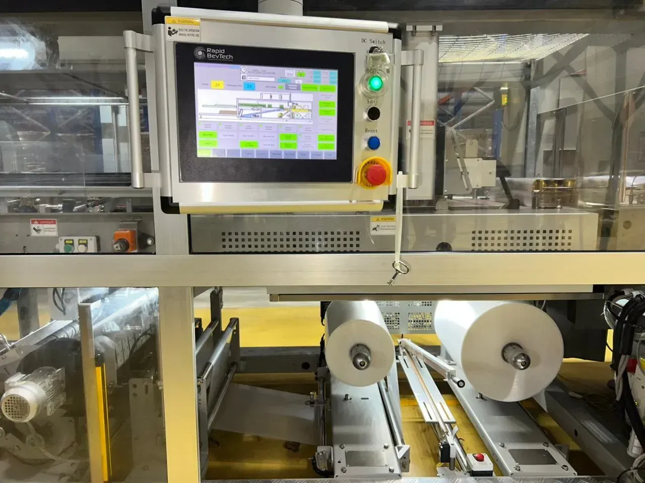 RAPIDshrink-TSP HMI-Bedienpanel und Schrumpffolienrollen